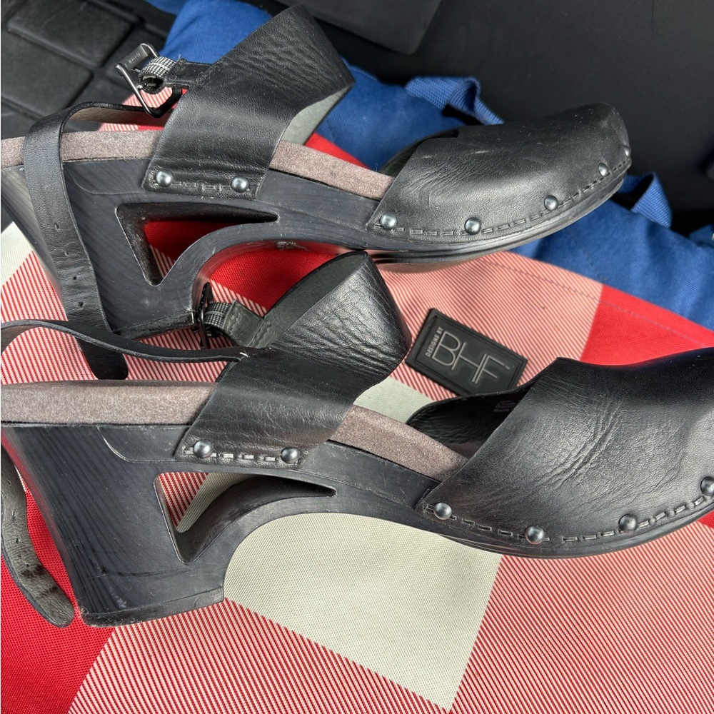 Dansko Black Women's Mules with Stud Accents